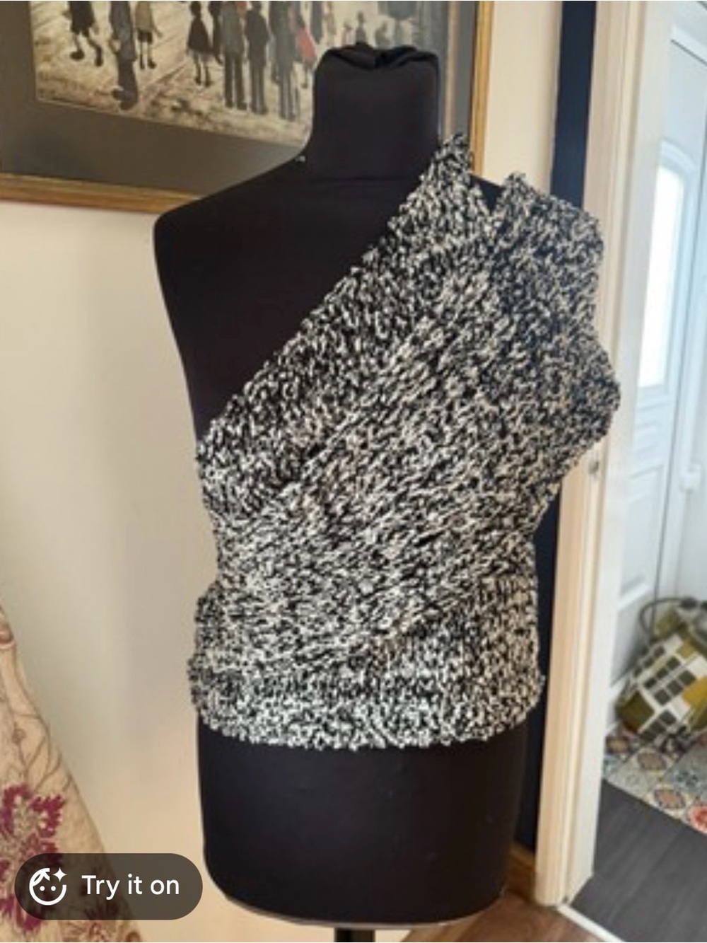 NWT Zara Asymmetric Knit Top sz S - Picture 4 of 7